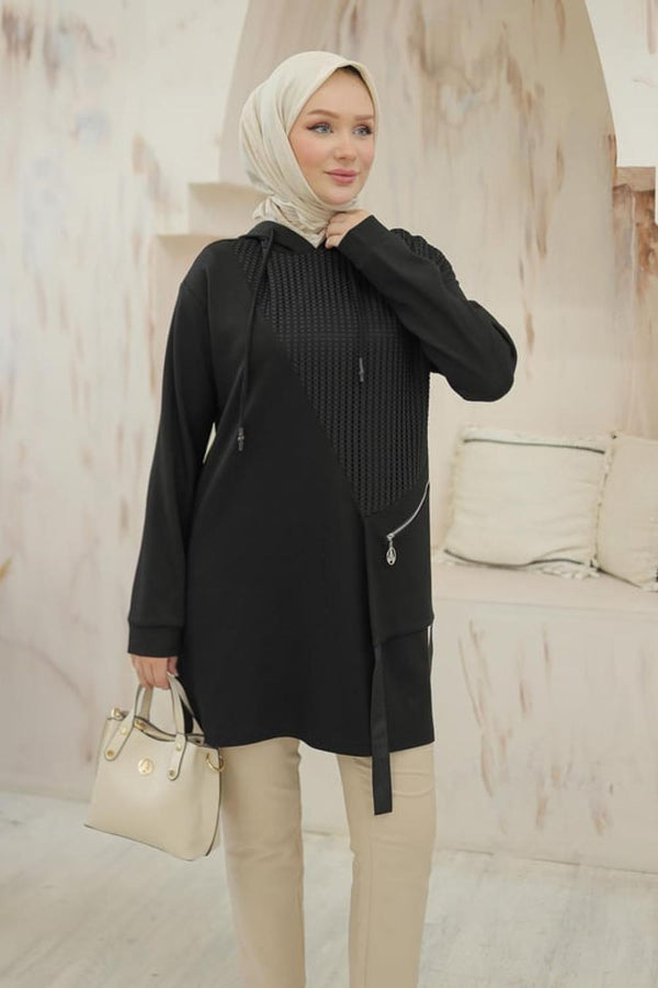ARMİNE TREND Kapüşonlu Cepli Tunik